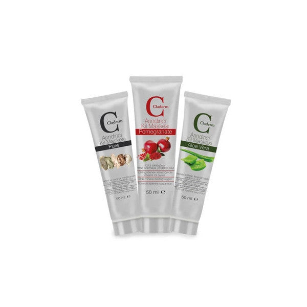 Claderm 50Ml 3 Pieces (Pure-Pomegranate-Aloe Vera) Advantage Package