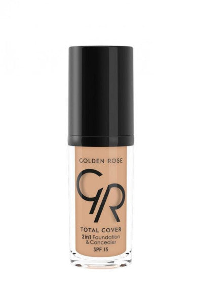 Golden Rose Total Cover Foundation 15 Warm Sand 30 Ml