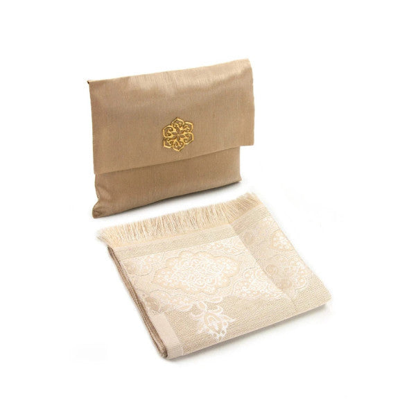 Taffeta Prayer Rug - With Slub Bag - Gold Color