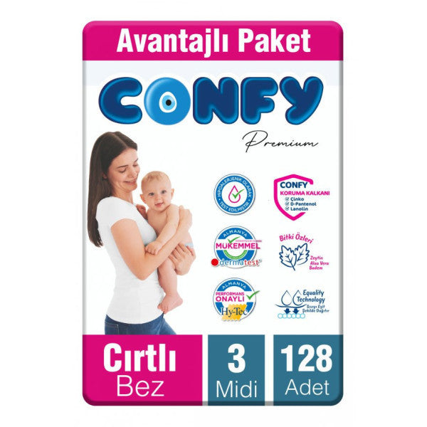 Premium Diaper 3 Size Midi 4 - 9 Kg 128 Pieces