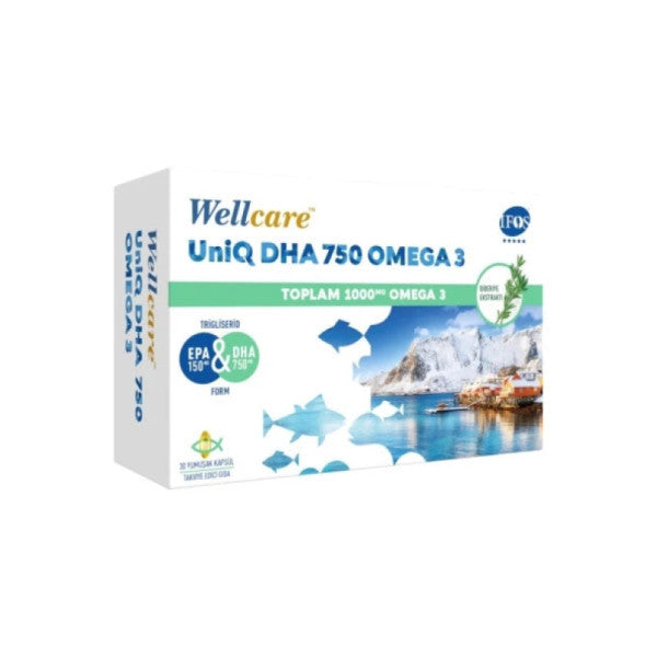 Wellcare Uniq 750 Omega 3 30 Capsules