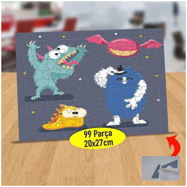 Monsters Having Fun 99 Piece Puzzle Jigsaw Table-23-2147776384