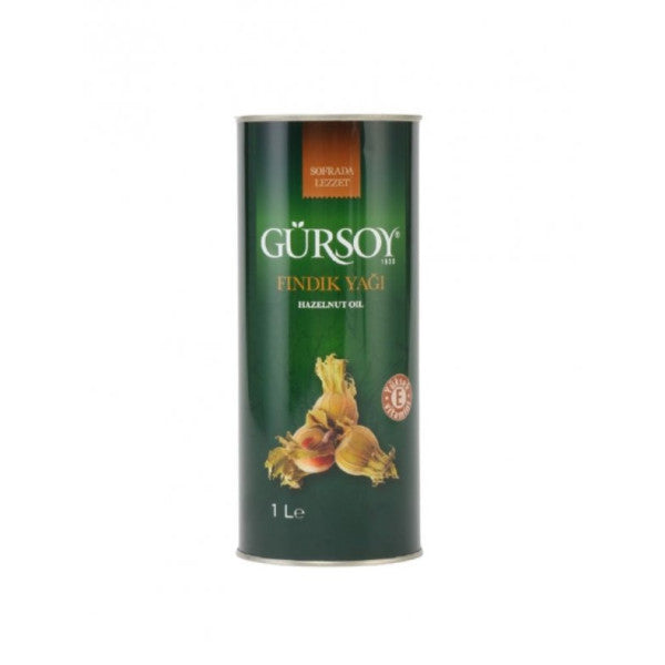 Gursoy Refined Hazelnut Oil Metal Tin 1 Lt