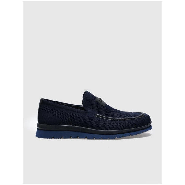 Knitwear Navy Blue Men's Casual Shoes