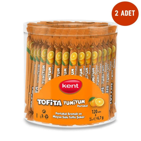 Tofita Yumiyum Orange Jar Of 120 - 2 Pieces