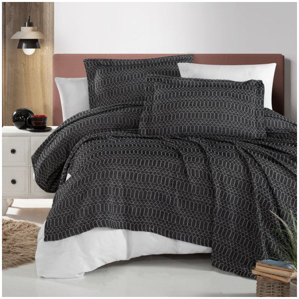 Schafer Home Soren 3 Piece Bedspread Set 230X240 - Black