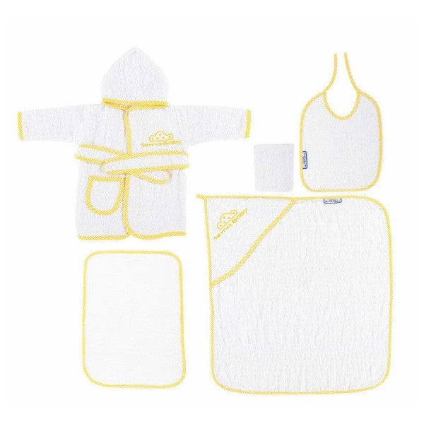 Sema Baby 5 Piece Baby Bathrobe Set - Yellow