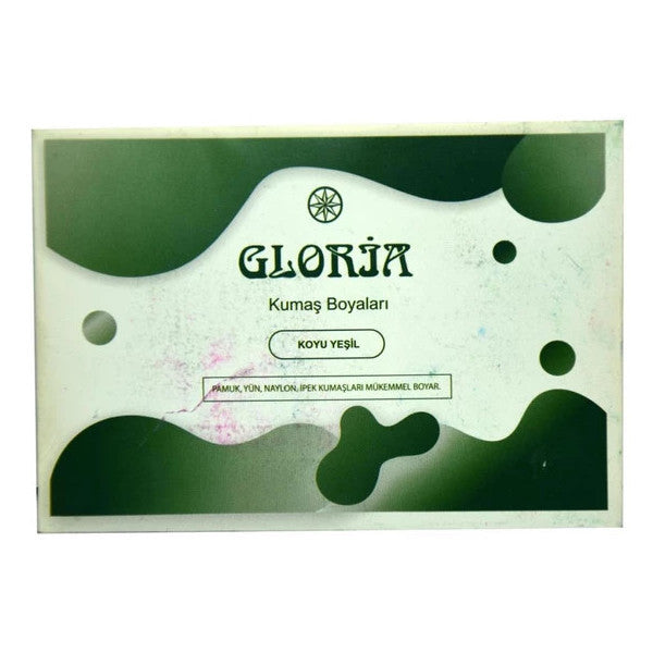 Gloria Dark Green Color Cotton Wool Nylon Silk Fabric Dye 10Gr