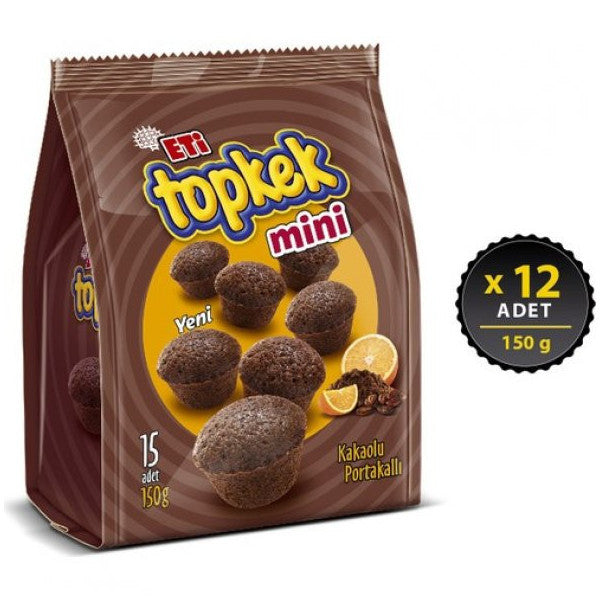 Eti Topkek Mini Cocoa Orange Cake 150 Gx 12 Pieces