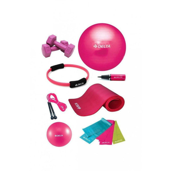 Delta 55 Cm Pfs Full Pilates Set With 10 Mm Deluxe Cushion