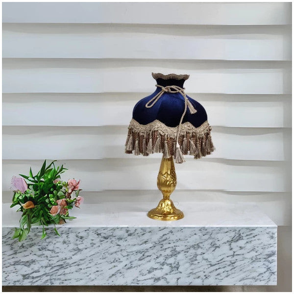 Classic Lampshade Gold Base Navy Blue Head 51Cm.