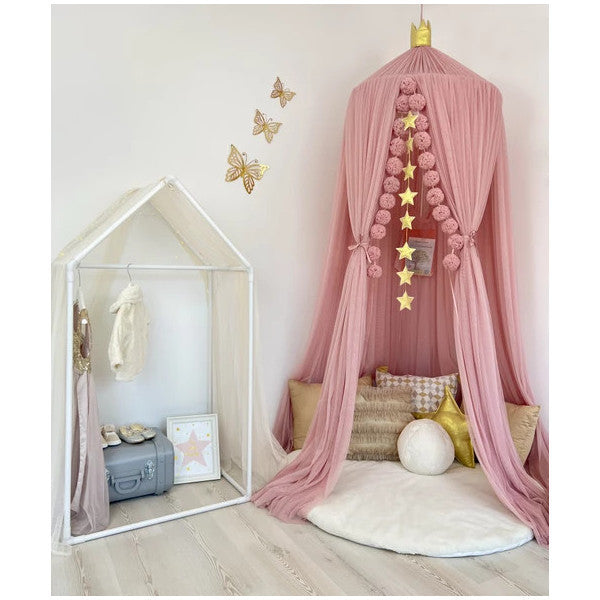 Pamuka Tulle Mosquito Net Deluxe Blush