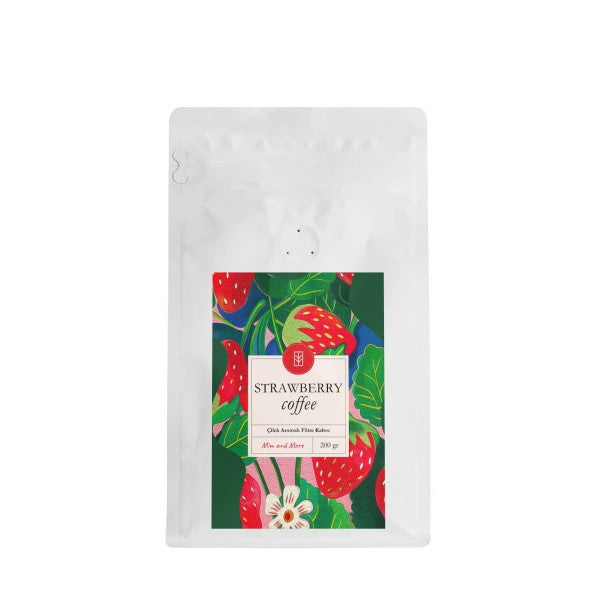 Mim And More Strawberry Coffee Strawberry Flavored Coffee Beans 200 Gr