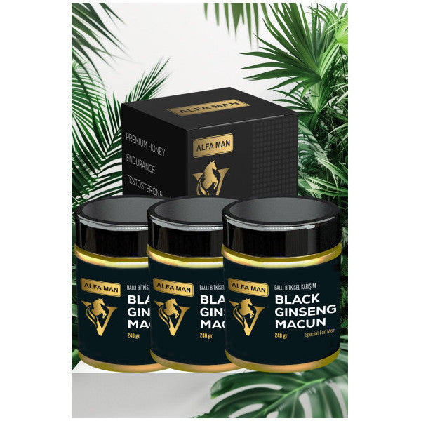 Black Ginseng Strengthening Paste For Men 240 Gr 3 Pieces