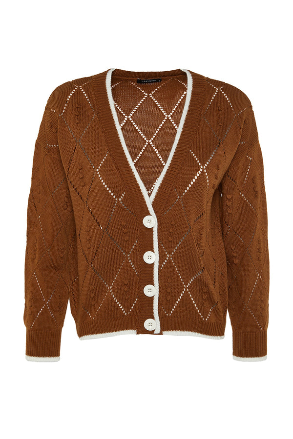 TRENDYOLMİLLA Openwork Knitwear Cardigan TWOAW22HI0290