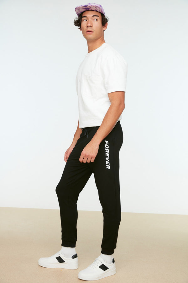 TRENDYOL MAN Men Regular Fit Printed Elastic Leg Sweatpants TMNAW22EA0602