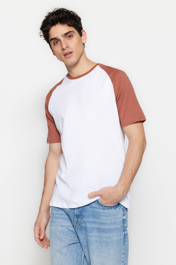 Trendyol Man Men's Slim Fit 100% Cotton Crew Neck Short Sleeved Tshirt Tmnss20Ts0182