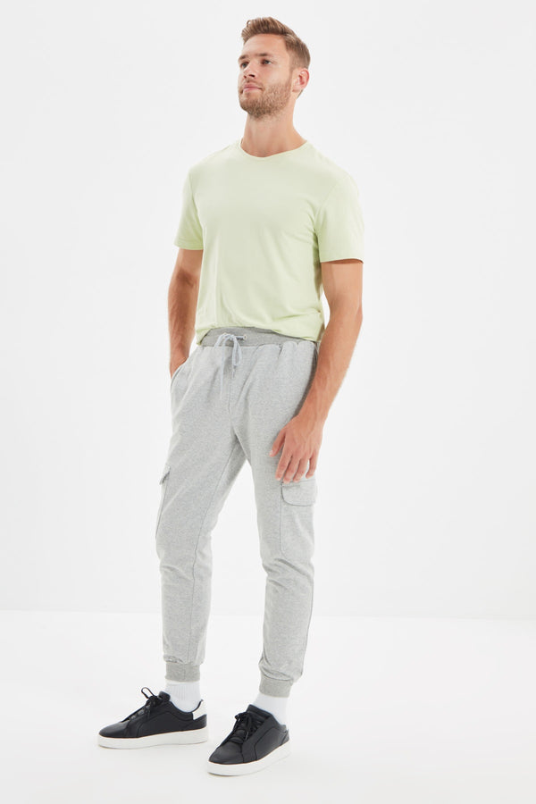 TRENDYOL MAN Men's Slim Fit Elastic Waist and Leg Elastic Pocket New Sweatpants TMNAW20EA0072