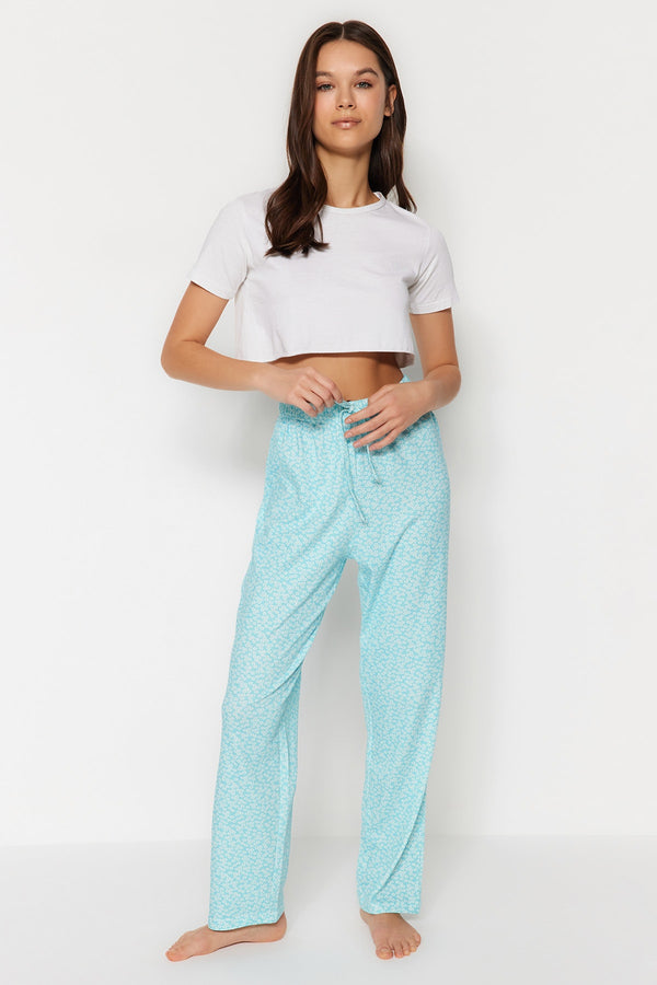 Trendyolmilla Floral Cotton Knitted Pajama Bottoms Thmss23Pj00005