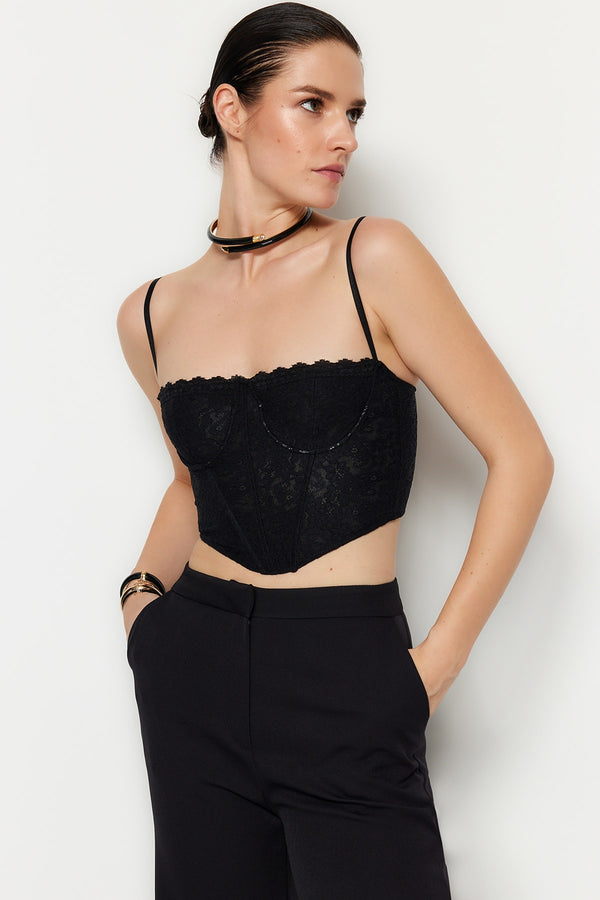 TRENDYOLMİLLA Lace Bustier TPRAW23BS00062