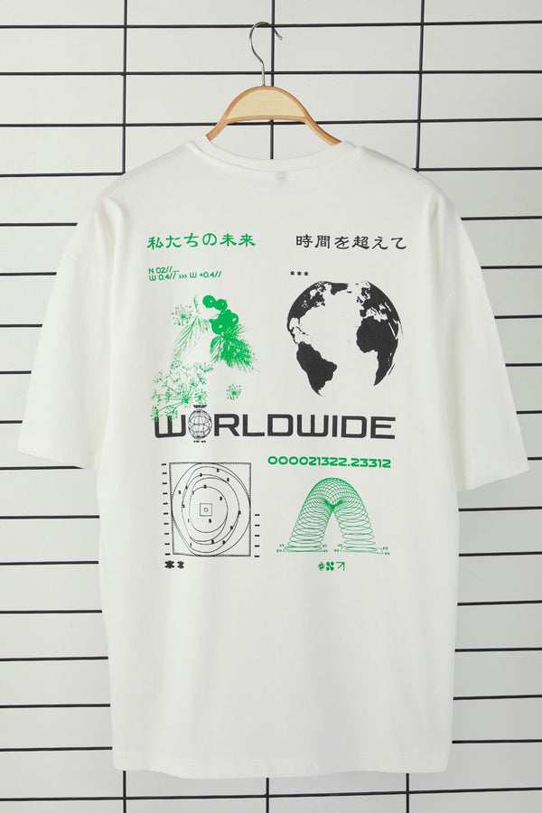 Man Men's Slogan Short Oversize T-Shirt