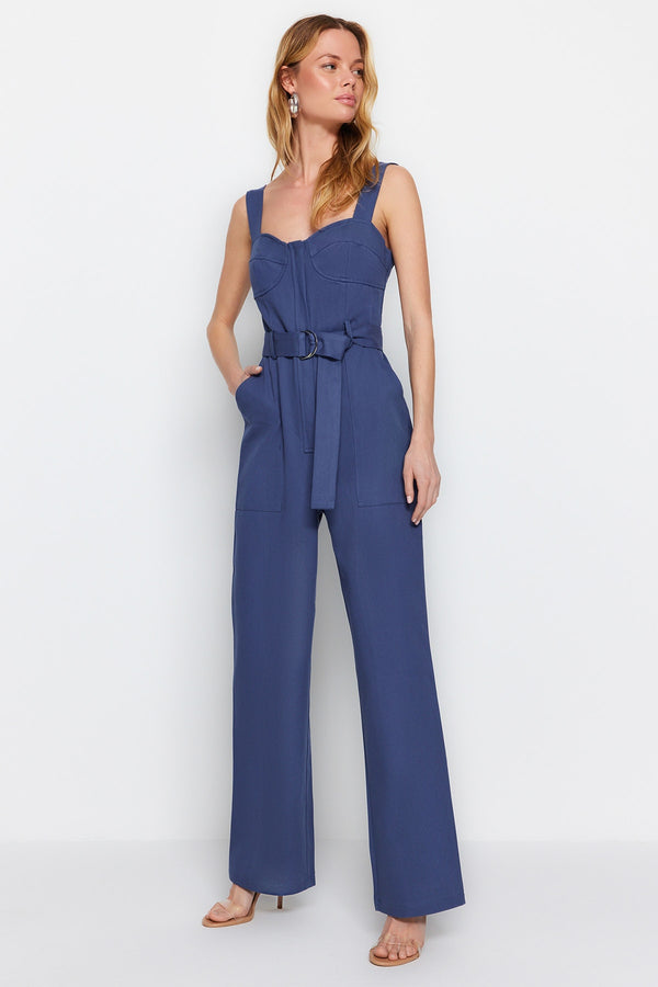 Trendyolmilla Tie Detailed Jumpsuit Twoss23Tu00143