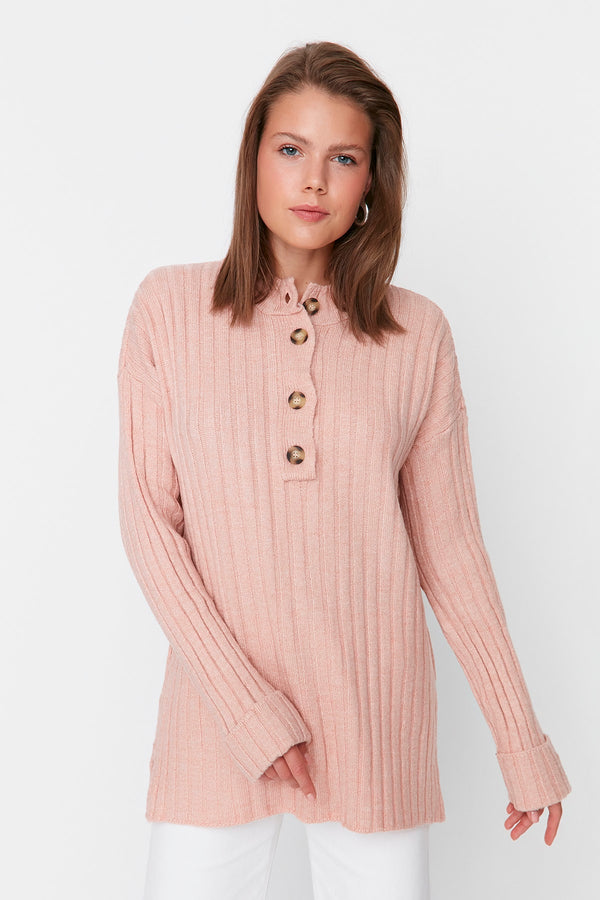 Trendyol Modest Collar Buttoned Knitwear Sweater TCTAW23AK00035