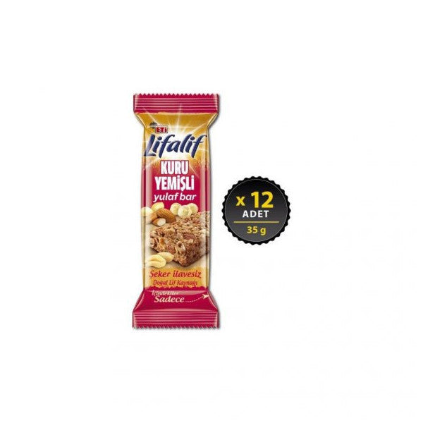 Eti Lifalif Oat Bar With Nuts 35 Gx 12 Pieces