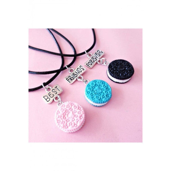 Unisex Oreo Best Friends Bff 3-Piece Necklace