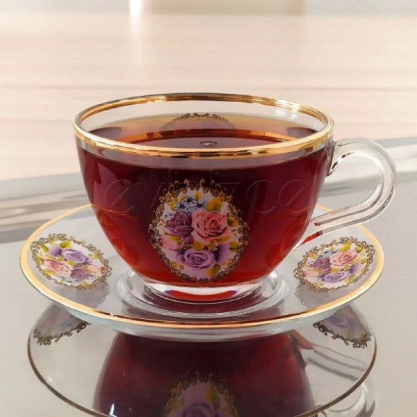 Pasabahce Trn Rose Teacup- 6 Persons