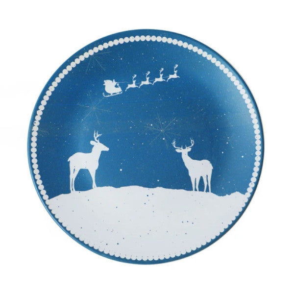 Keramika New Year Deer Serving Plate 26 Cm 21658