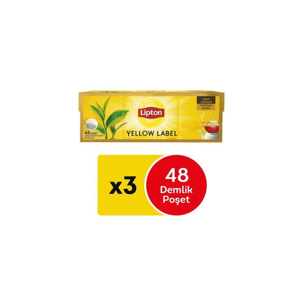 Lipton Yellow Label 48 Teapot Tea Bag X 3 Pieces