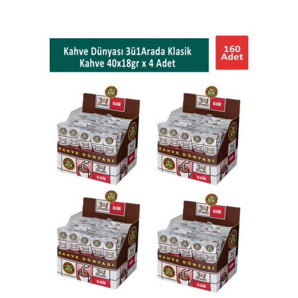 Kahve Dünyası 3İn1 Classic Coffee 40 X 18 Gr X 4 Pieces