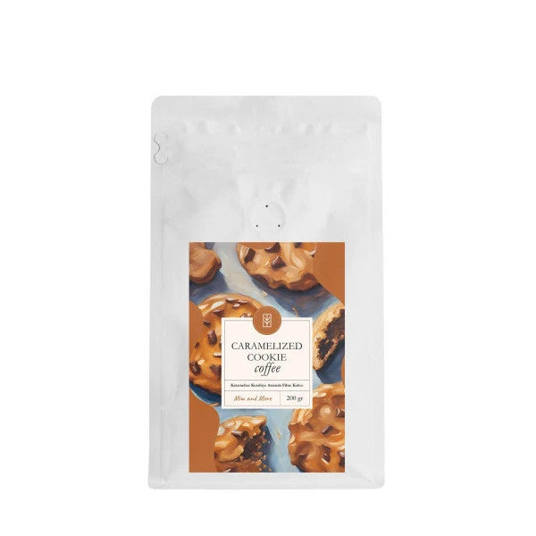 Mim And More Caramelized Cookie Coffee Caramelized Cookie Flavored Coffee Beans 200 Gr