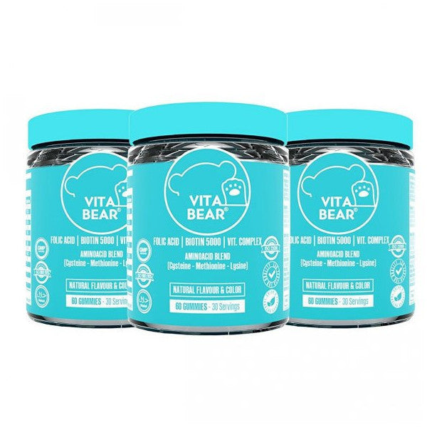 Vita Bear Strong Hair Gummy Vitamin 60 Pieces 3 Pack