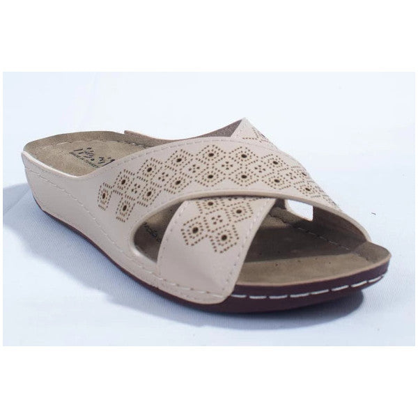 Dagoster Dza37-513 Beige Daily Orthopedic Women's Slippers