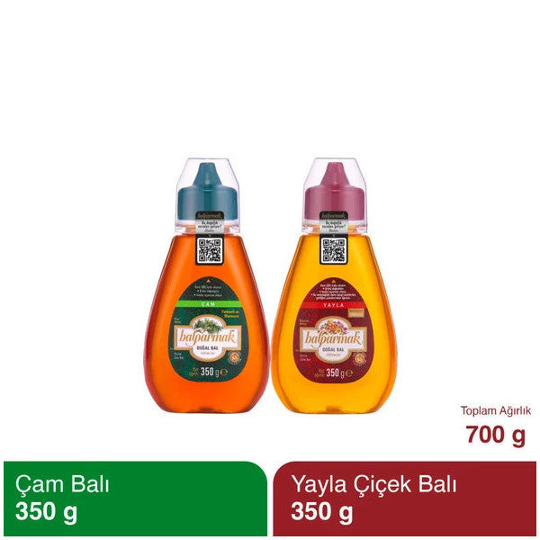 Balparmak 2-Piece Snap Cap Opportunity Package (Pine Honey 350 G And Yayla Honey 350 G)