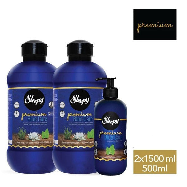 Sleepy Premium Blue Care Series Liquid Soap 500 Ml + 2X1500 Ml