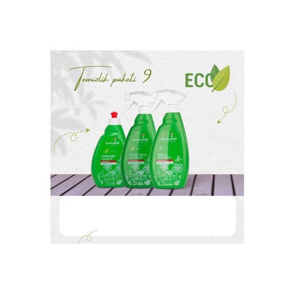 Ecoprobiotic Advantageous 3-Piece Set Ecological Cleaning Products, Economical Package Kitchen And Bathroom Cleaning