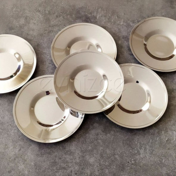 Tiamo Luna Stainless Steel Tea Plate - 6 Pieces