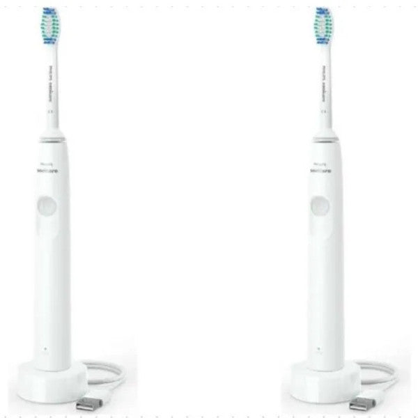 Philips Sonicare 1100 Hx3641/02 Sonic Electric Toothbrush 2 Pack