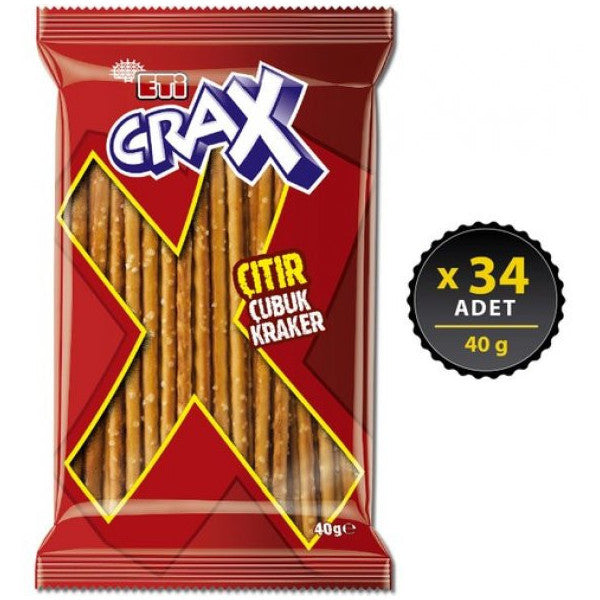 Eti Crax Plain Stick Cracker 40 Gr X 34 Pieces