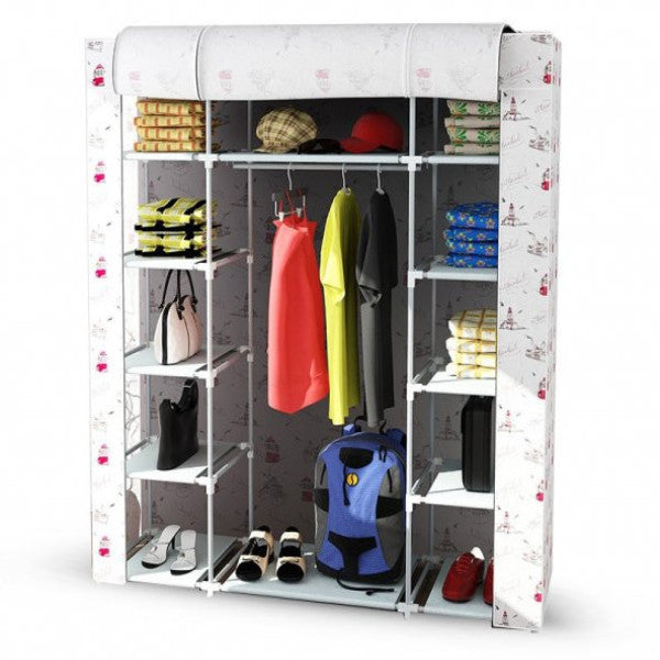 Cloth Wardrobe With Double Side Shelves And Hangers - Istanbul