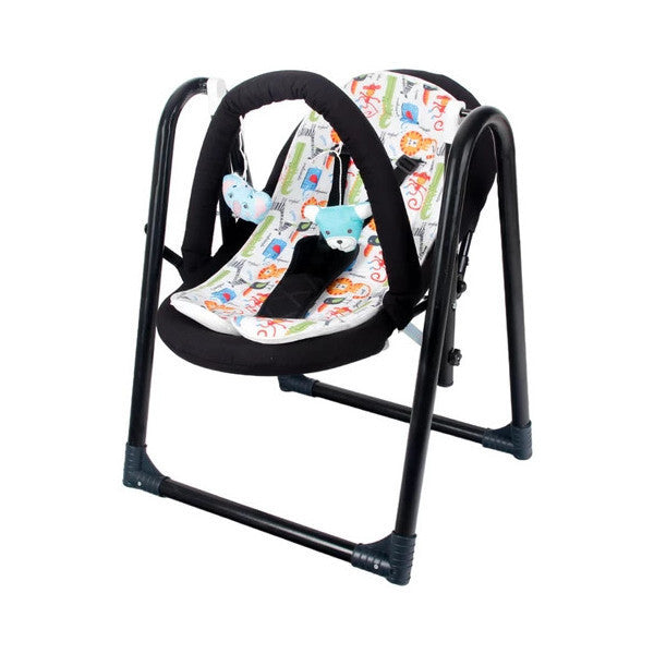 Chubby Baby Lux Swingjoy Portable Lightweight Portable Baby Swing Black