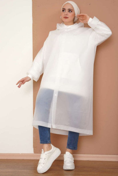 Waterproof Raincoat White