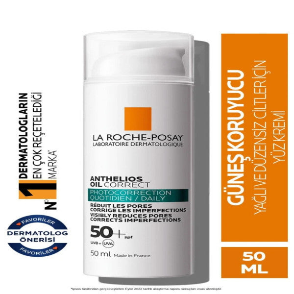 La Roche Posay Anthelios Oil Correct Spf+50 Facial Sunscreen For Oily And Acne-Prone Skin