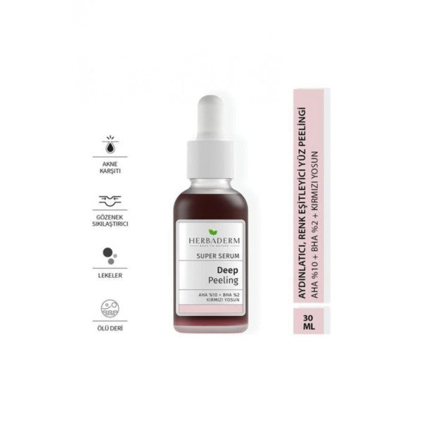 Herbaderm Deep Peeling Aha10 Bha 2 Serum 30 Ml