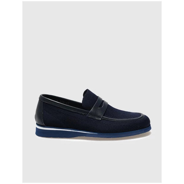 Knitwear Navy Blue Men's Casual Shoes