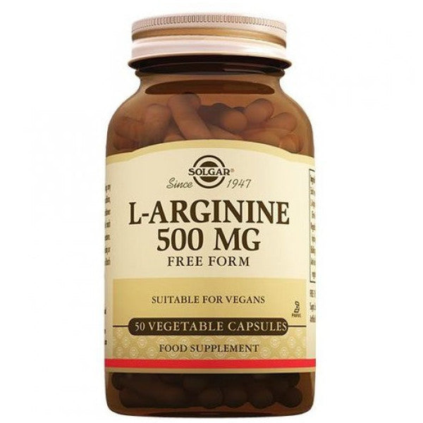 Solgar L-Arginine 500 Mg 50 Tablets Herbal Nutritional Supplement