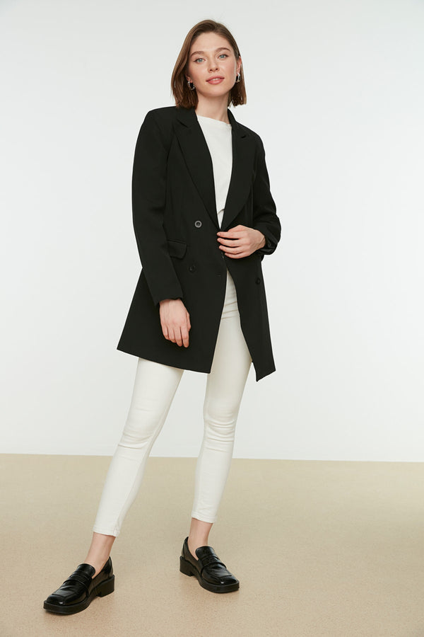 Trendyol Modest Double Button Pocket Detailed Lined Blazer Woven Jacket Tctaw22Ck0007